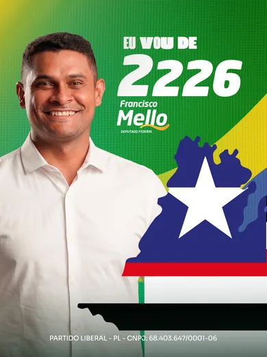 Eu vou de 2226 — material da campanha Francisco Mello 2226