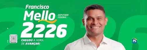 Adesivo de carro 32x11 cm — material da campanha Francisco Mello 2226