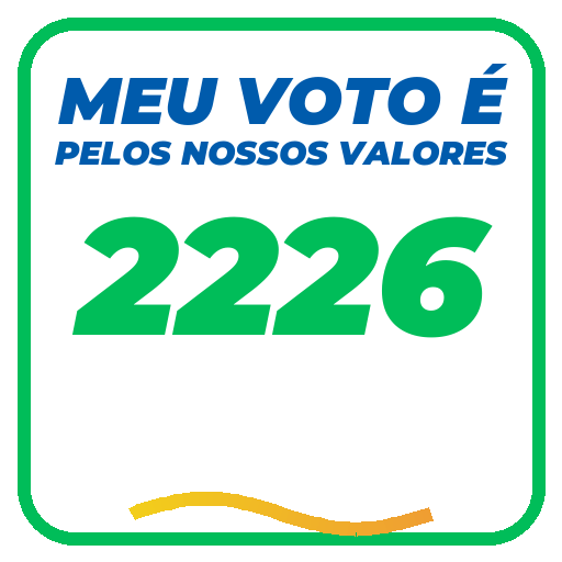 Figurinha Meu voto é pelos nossos valores — Francisco Mello 2226
